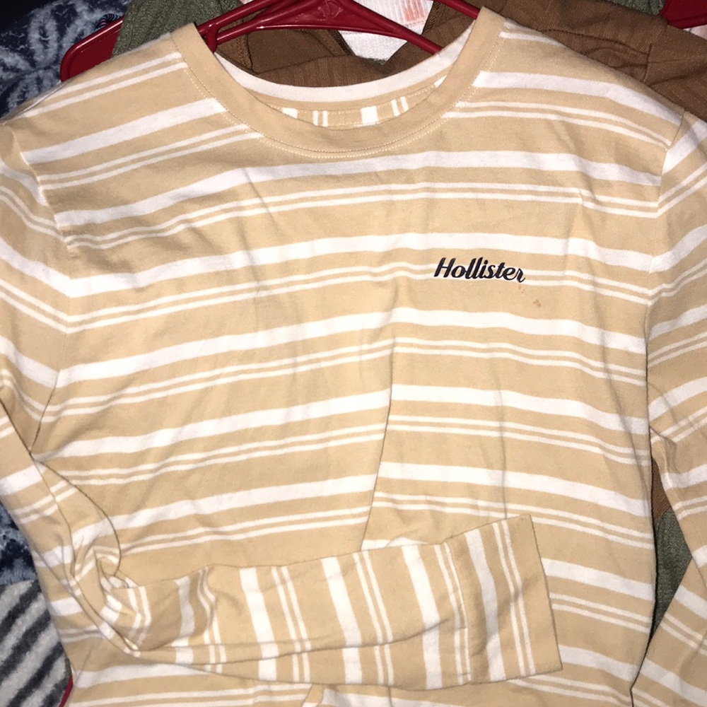 Stripped cropped Hollister long-sleeve